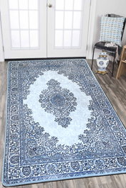 Conceptum Ontario Alfombra de Pasillo Azul 80 x 100 cm